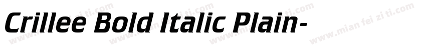 Crillee Bold Italic Plain字体转换